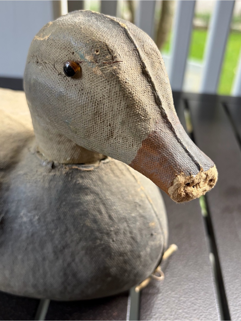 Vtg Victor Veri-Lite Mallard Duck Decoy Mated Pair Glass Eyes Animal Trap Co PA - Picture 10 of 15